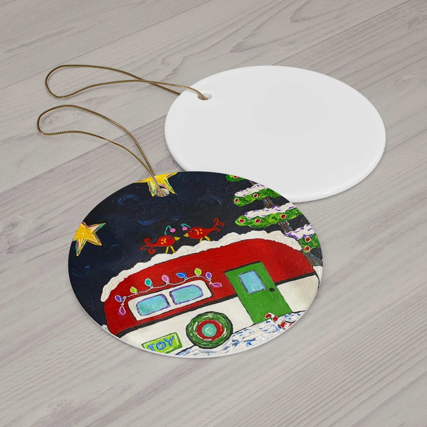 Ceramic Christmas Ornament - Camper