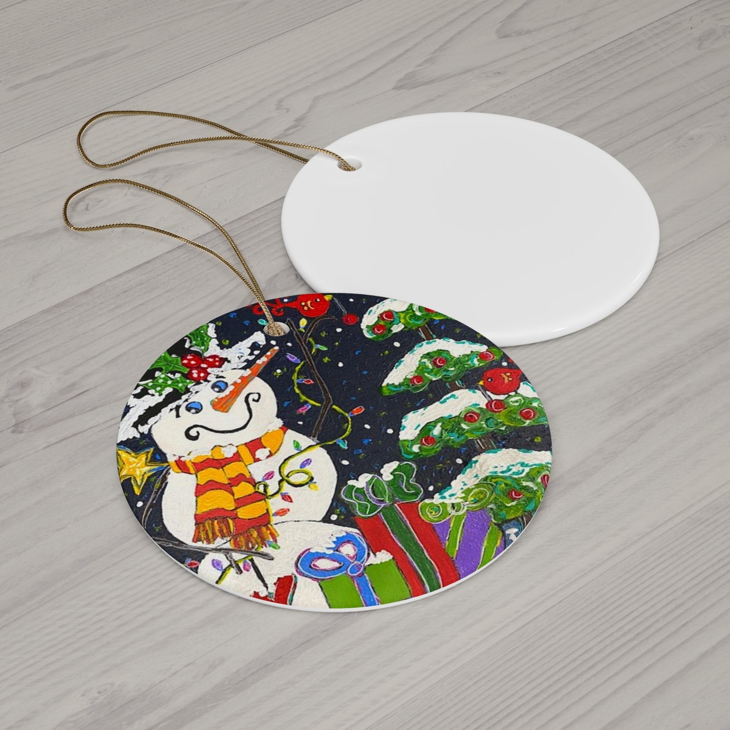 Ceramic Christmas Ornament - Snowman