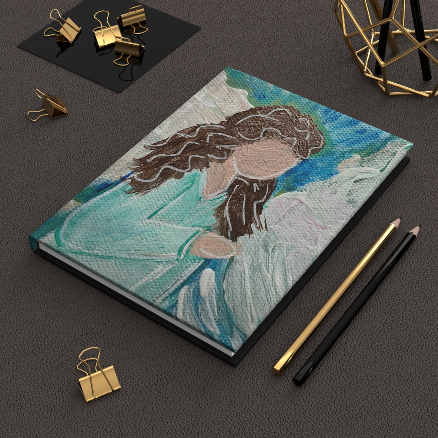 Angel Hardcover Journal: Brown