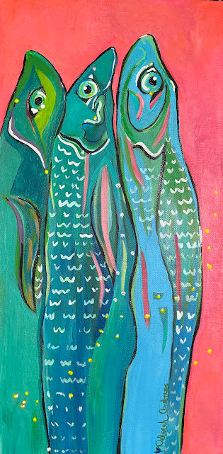 Aquatic Life Collection--10x20 Three Mullet Fish