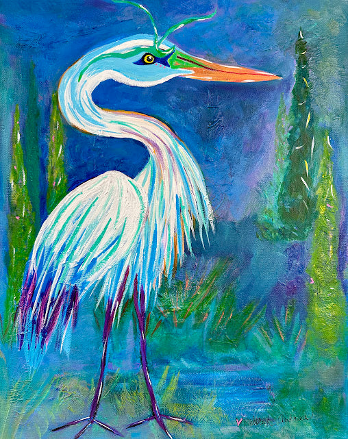 Aquatic Life Collection--Blue Heron--16x20