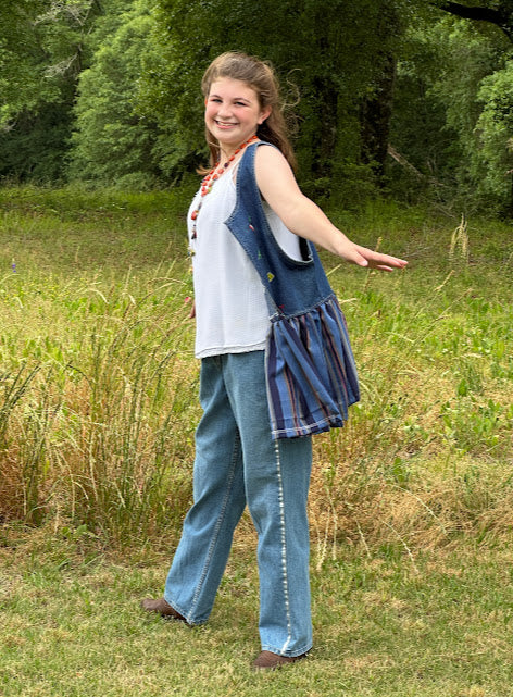 'Jessica' ABC Denim Vest