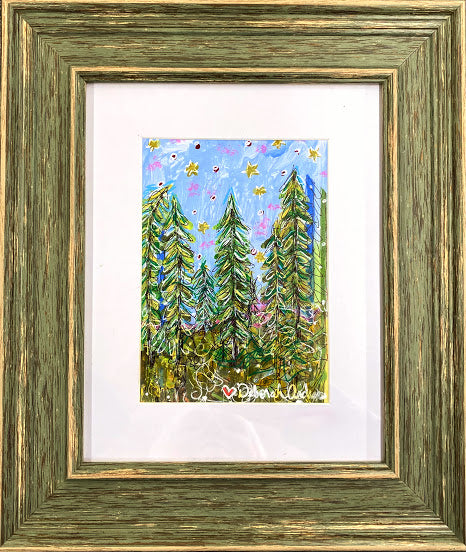 Original Art: Framed--"The Light Among the Pines-No. 2"