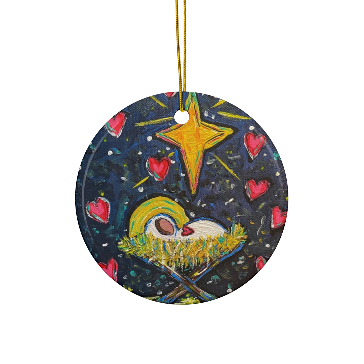 Ceramic Christmas Ornament - Baby Jesus