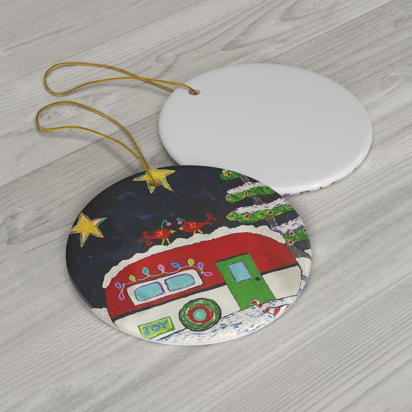 Ceramic Christmas Ornament - Camper