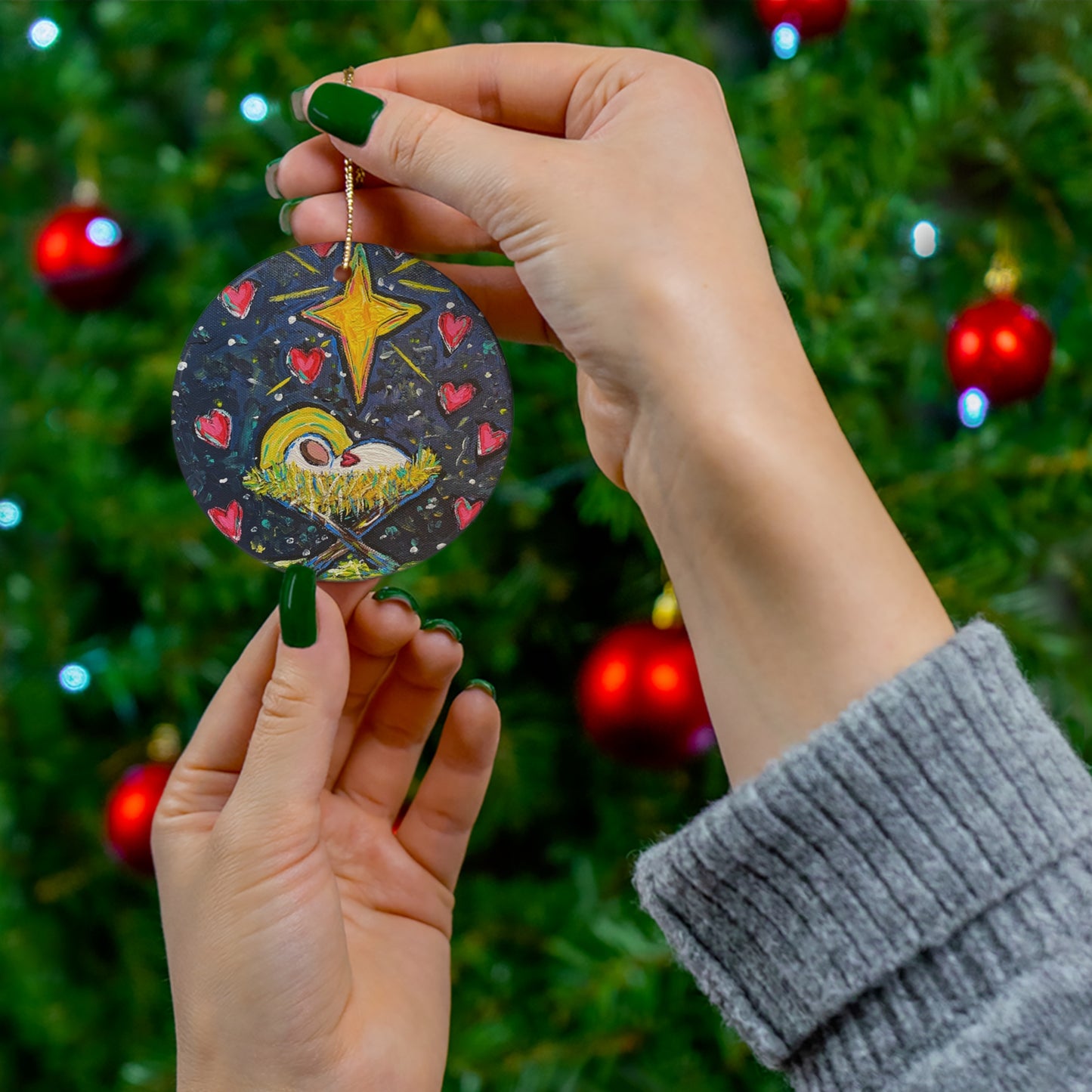 Ceramic Christmas Ornament - Baby Jesus