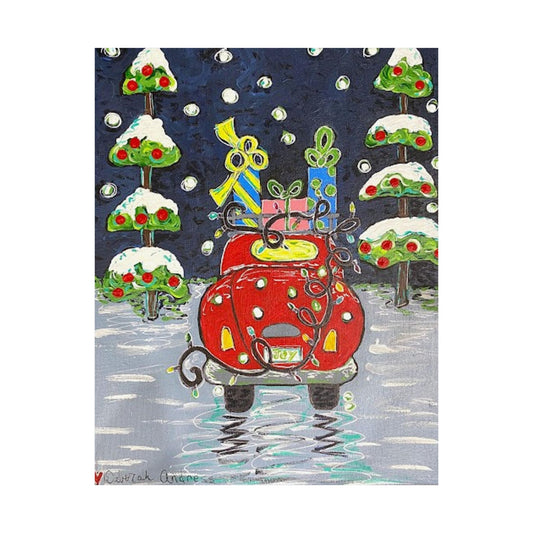 Christmas - Car with Gifts Print
