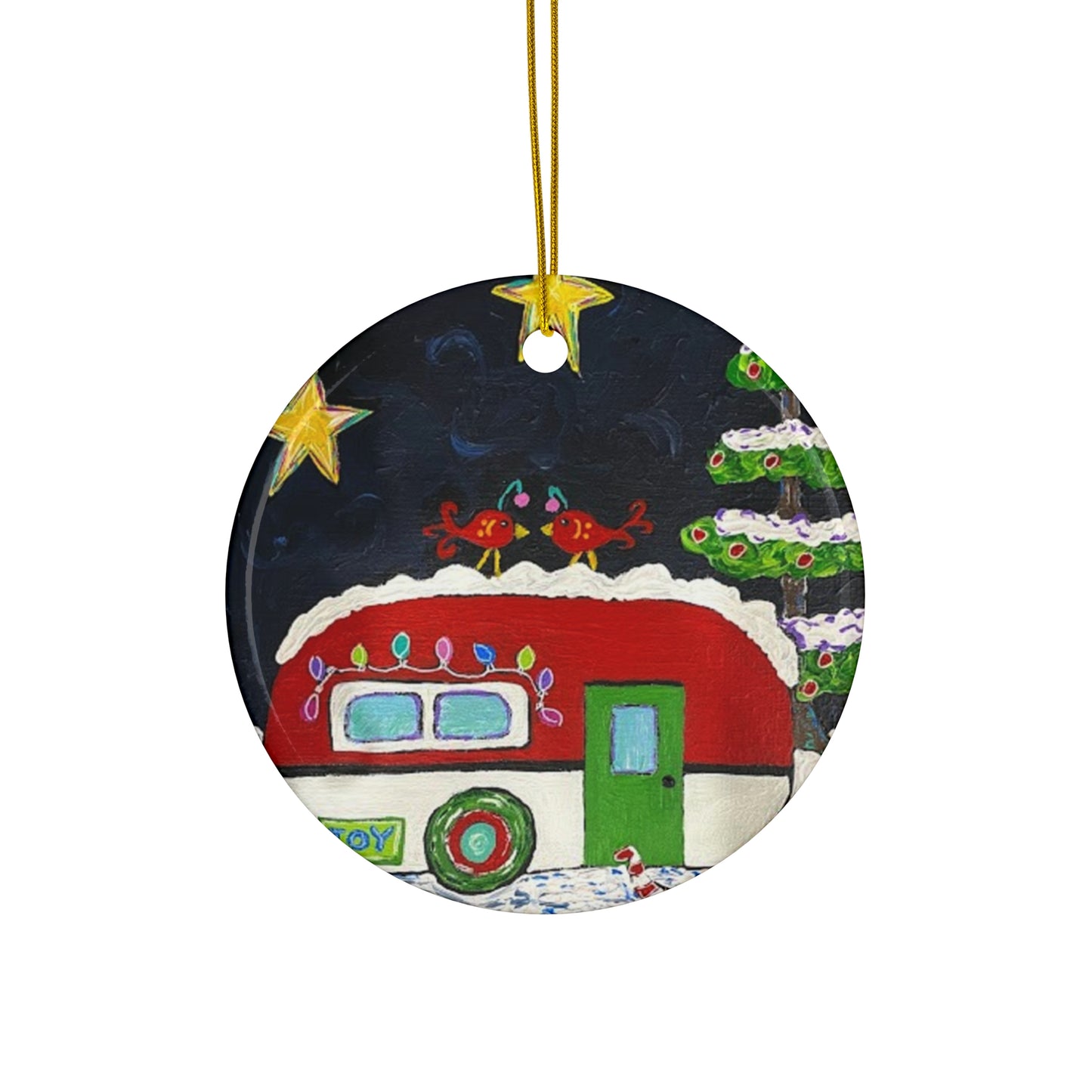 Ceramic Christmas Ornament - Camper