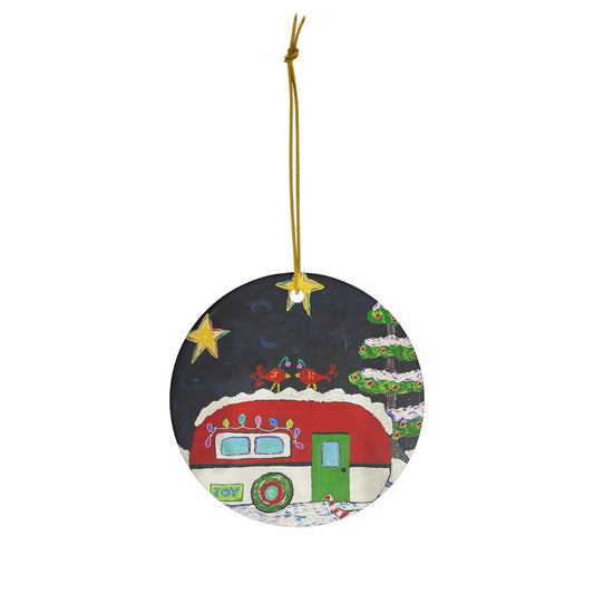 Ceramic Christmas Ornament - Camper