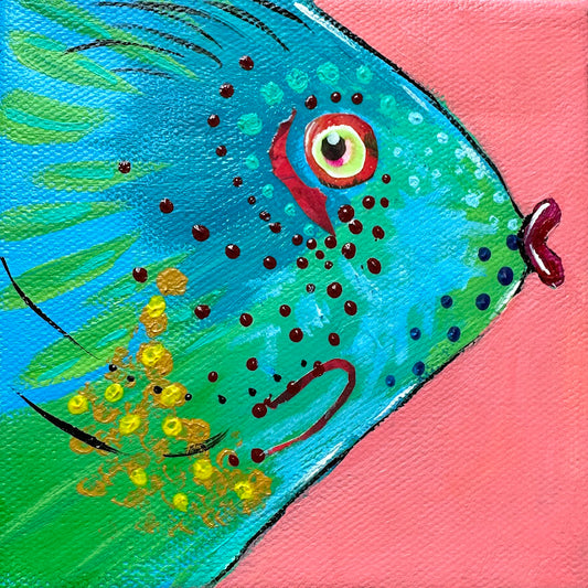 Aquatic Life Collection--5x5 Whimsical Pucker Fish