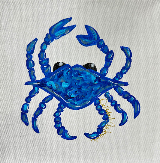 Blue Crab 8x8 Painting