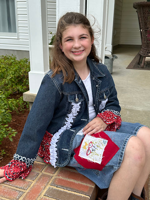 'Ashley' Patriotic Denim Jacket