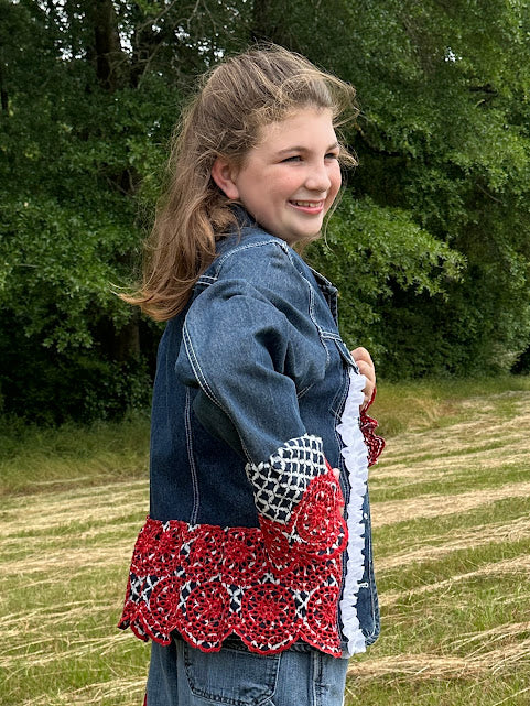 'Ashley' Patriotic Denim Jacket