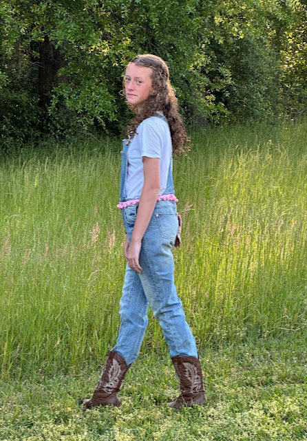 'Claire' Gypsy Handstitched Denim Overalls