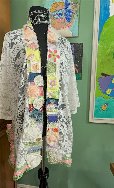 'Hattie' Upcycled Lace Coverup