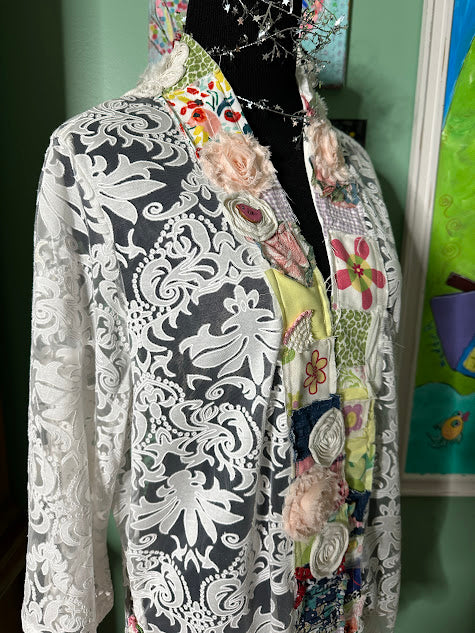 'Hattie' Upcycled Lace Coverup