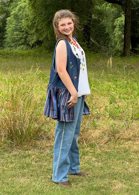 'Jessica' ABC Denim Vest