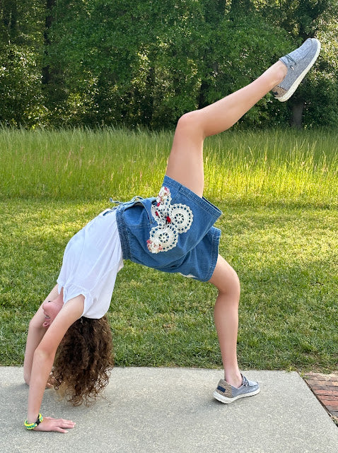 'Jessie' Crocheted Denim Shorts