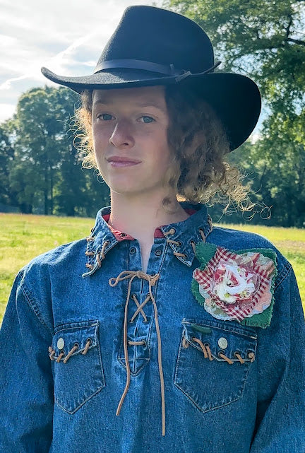 'Shay' Western-Inspired Denim Top