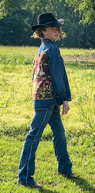 'Shay' Western-Inspired Denim Top