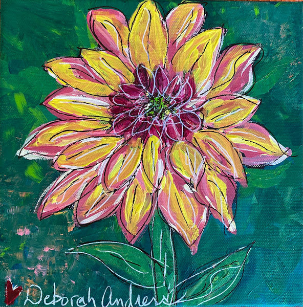 Original Art: Gallery Wrapped--Dahlia – The Tattered Artist