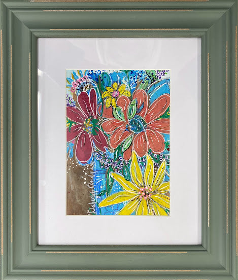 Original Art: Framed--"Daisies in a Vase"